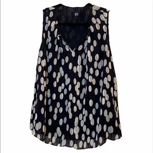 MUST GO Polka Dot Tommy Hilfiger Navy Blue Blouse A44